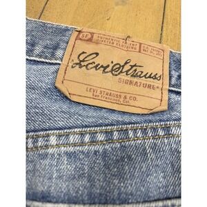 Levi's Signature Regular Fit Mens Jeans Medium Wash 36x32 Zip Dadcore Classic